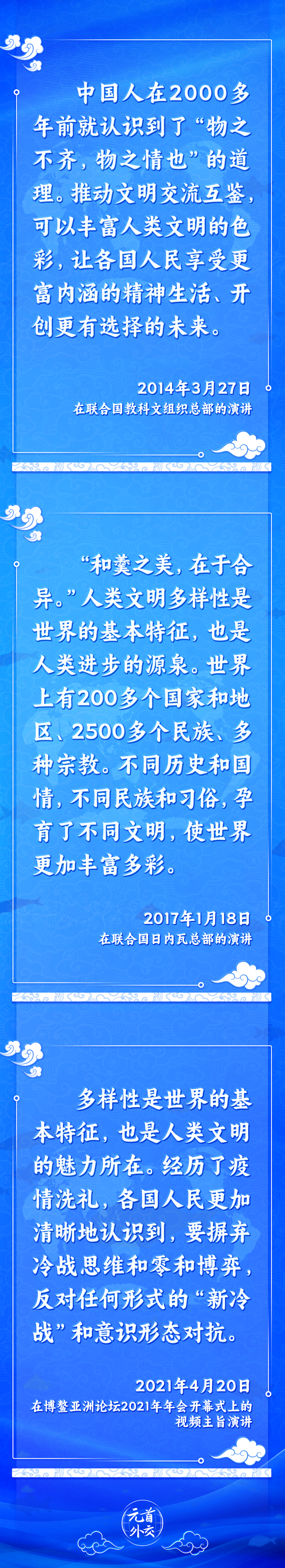 元首外交丨推動文明交流互鑒，習(xí)主席提出這些“中國主張”