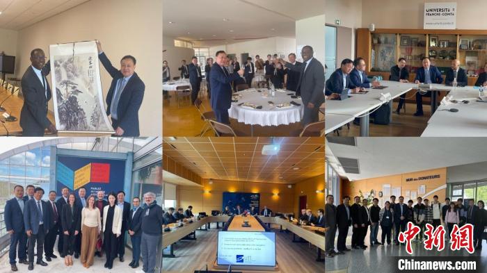 圖為法國(guó)站訪問(wèn)留影。　安徽大學(xué)供圖。