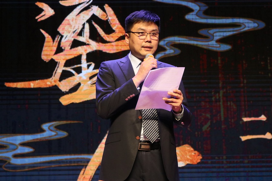 北京外國語大學(xué)黨委常委、副校長趙剛在活動(dòng)現(xiàn)場(chǎng)講話。主辦方供圖