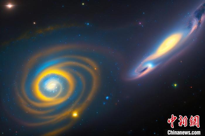 本星系群的三維藝術(shù)圖。　中科院國家天文臺(tái) 供圖