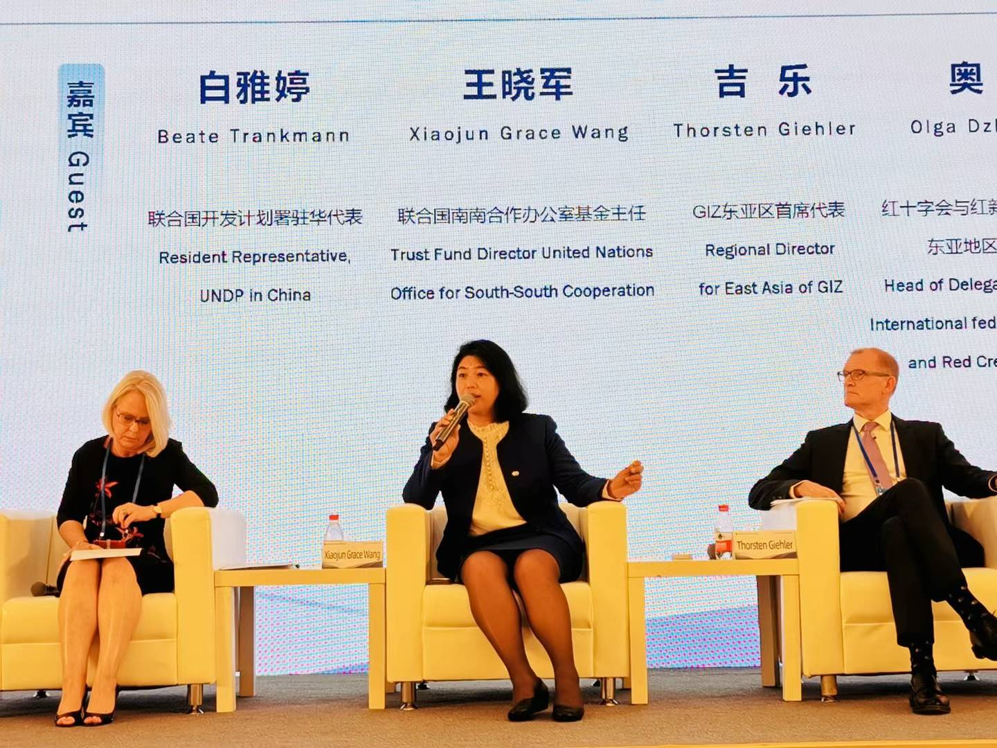 聯(lián)合國南南合作辦公室基金主任王曉軍出席全球共享發(fā)展行動(dòng)論壇首屆高級(jí)別會(huì)議分論壇討論。受訪者供圖