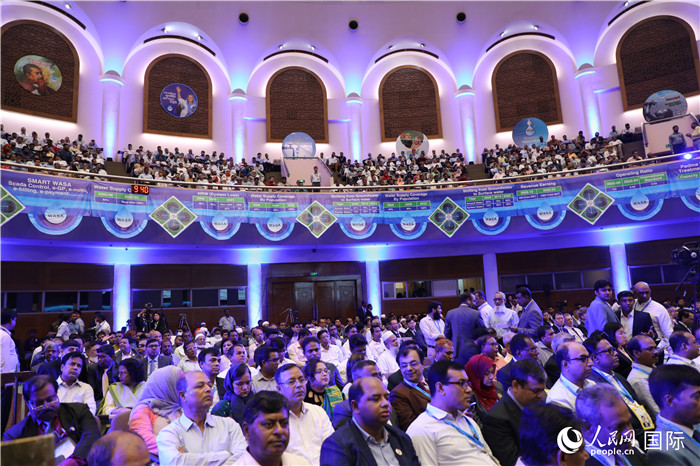 7月13日，達舍爾甘地污水處理廠項目竣工典禮舉行。人民網記者 孫廣勇攝
