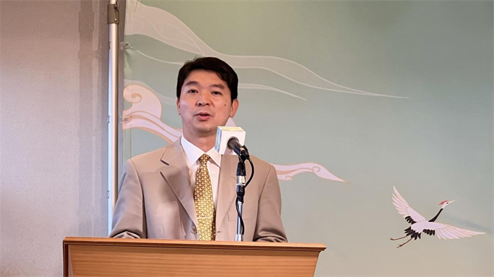 中國駐東京旅游辦事處主任歐陽安致辭。中國駐東京旅游辦事處供圖