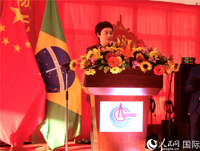 駐里約熱內(nèi)盧總領(lǐng)事田敏致辭。人民網(wǎng)記者宋亦然攝