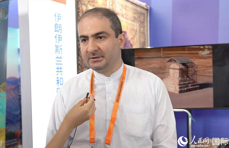 圖為伊朗使館媒體和公共外交專員阿米爾·曼蘇里。人民網(wǎng) 王禹蘅攝