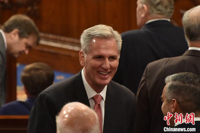 資料圖：麥卡錫2023年1月在眾議院參加議長選舉。<a target='_blank' href='/'><p  align=