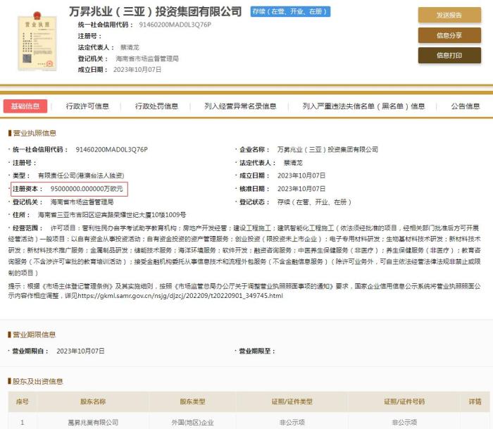 國家企業(yè)信用信息公示系統(tǒng)截圖。