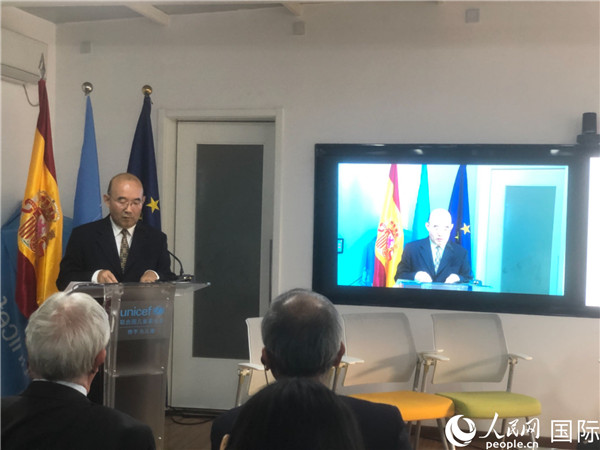 生態(tài)環(huán)境部應對氣候變化司一級巡視員孫楨在研討會上致辭。 人民網(wǎng)記者 趙健攝