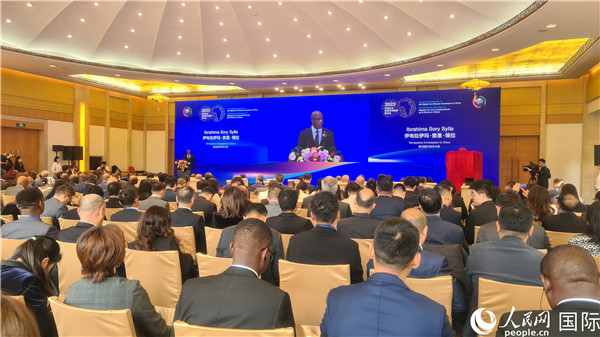 塞內(nèi)加爾駐華大使致辭。人民網(wǎng)記者 萬宇攝