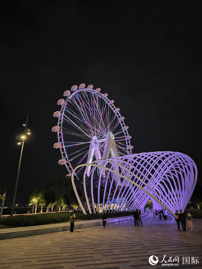 灣區(qū)之光摩天輪。人民網(wǎng) 田易攝