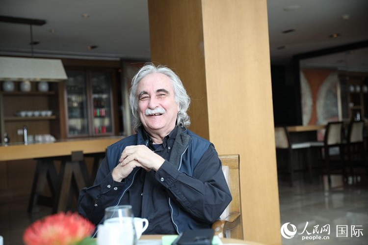 塞浦路斯歐洲大學前校長科斯塔斯·古利亞莫斯。人民網(wǎng) 殷韜攝