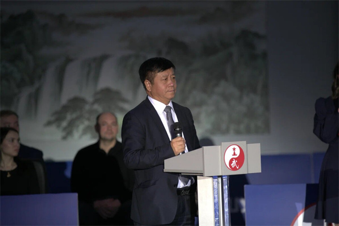 中國駐俄羅斯大使張漢暉致辭。駐俄羅斯大使館供圖