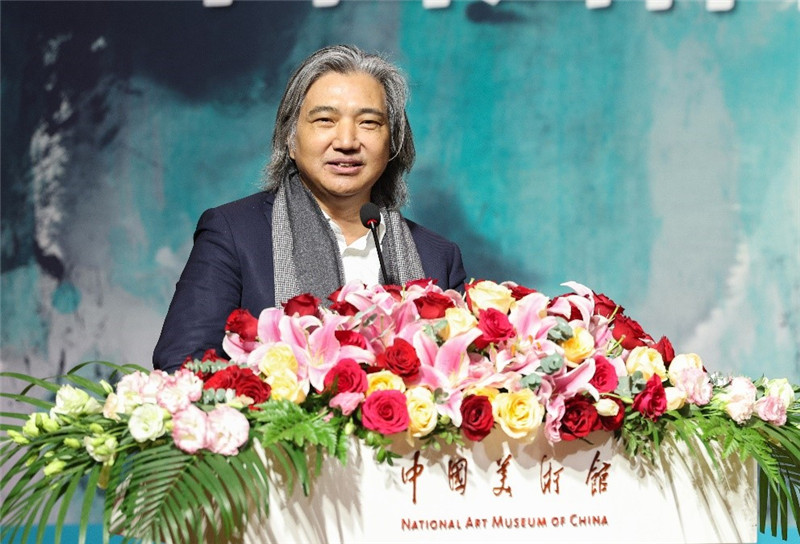 吳為山致辭。主辦方供圖