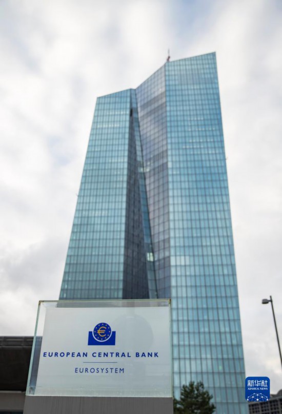 這是12月14日在德國法蘭克福拍攝的歐洲央行大樓。新華社記者 張帆 攝