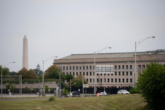 這是2021年8月3日在美國弗吉尼亞州阿靈頓拍攝的五角大樓。新華社記者劉杰攝