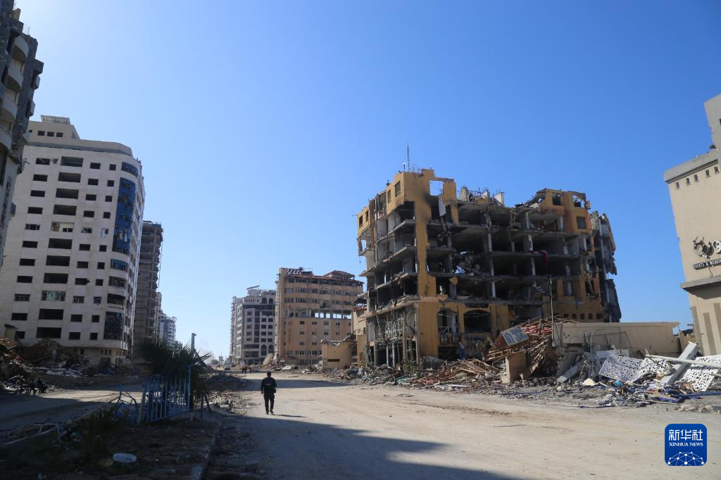 這是1月25日拍攝的加沙城一角。新華社發(fā)