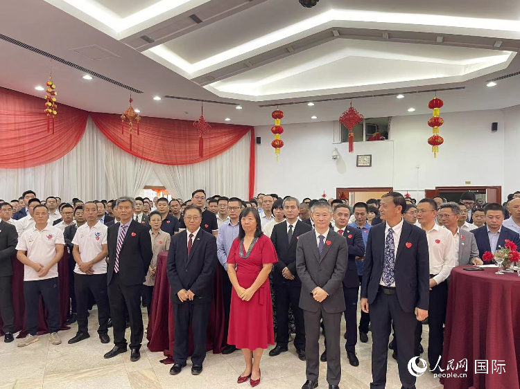 駐尼日利亞使館春節(jié)招待會現(xiàn)場。人民網(wǎng)記者 姜宣攝