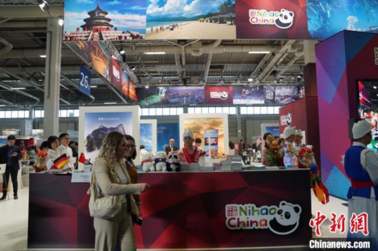  3月5日，2024年柏林國際旅游交易會(ITB)在柏林會展中心拉開帷幕。以“你好！中國”為主題的中國展區(qū)當(dāng)日亮相展會。中新社記者 馬秀秀 攝