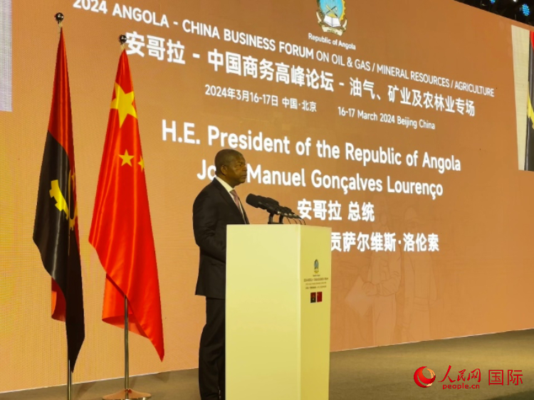 安哥拉總統(tǒng)若昂·曼努埃爾·貢薩爾維斯·洛倫索。人民網(wǎng)記者 張榮攝