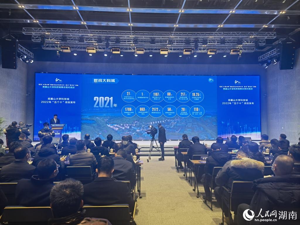 大科城管委會(huì)主任羅予武發(fā)布“五個(gè)十”項(xiàng)目。人民網(wǎng) 匡瀅攝