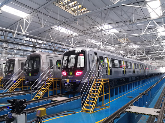 石家莊地鐵二號(hào)線列車。 中車齊車集團(tuán)石家莊公司供圖