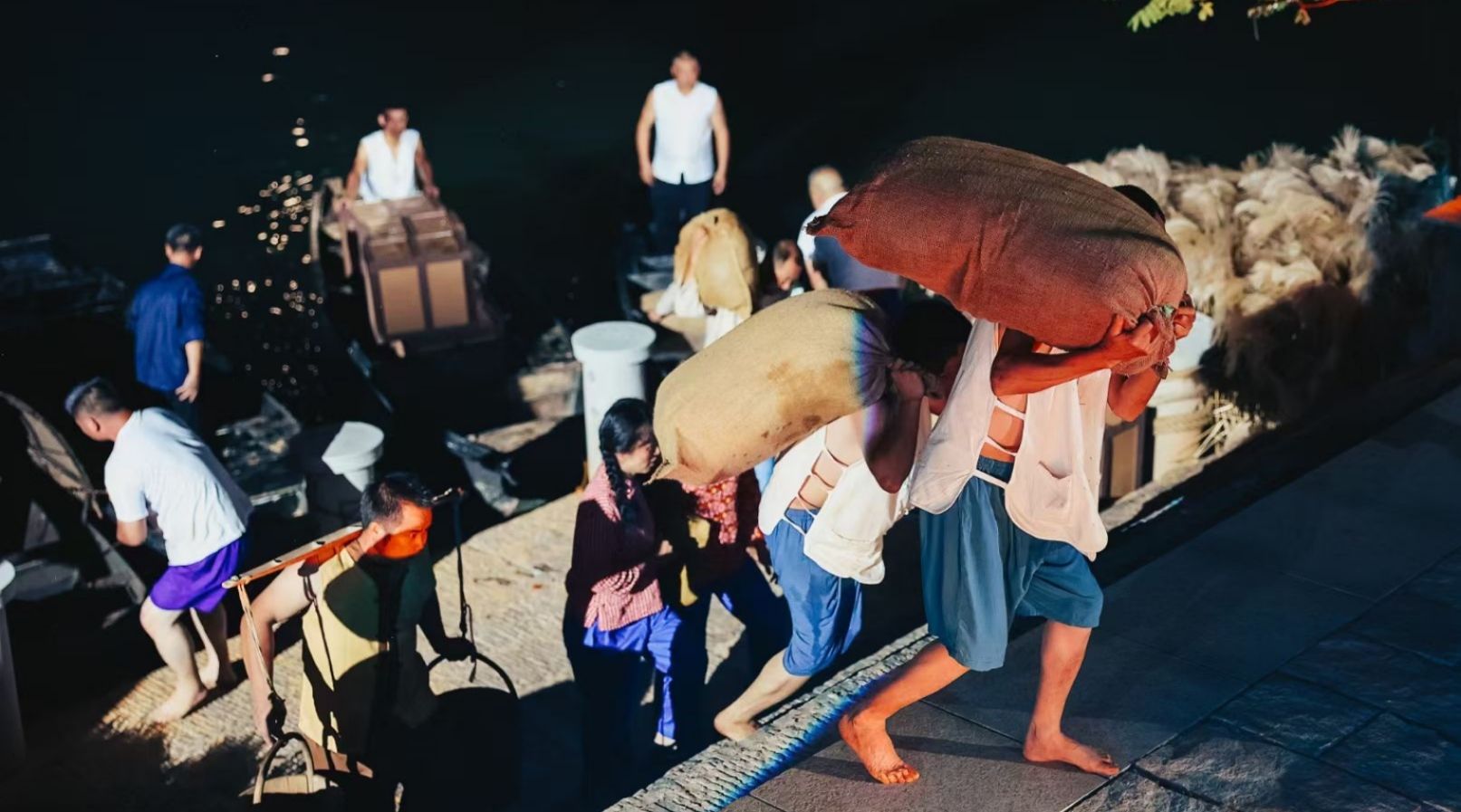 現(xiàn)場重現(xiàn)老碼頭商貿(mào)繁榮盛況。主辦方供圖