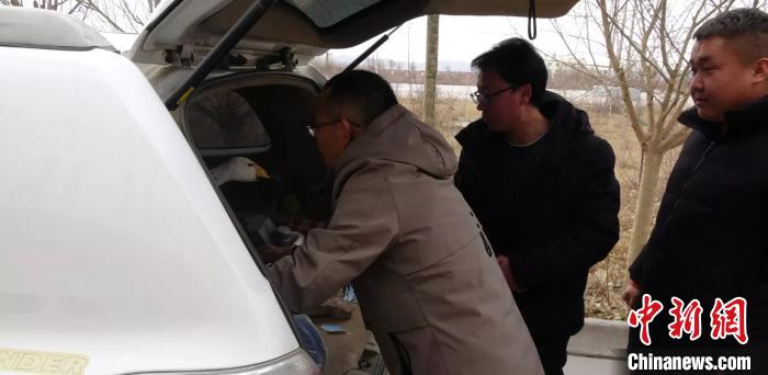 圖為民警救助國家二級保護動物——大天鵝。青海省公安廳森林警察總隊供圖