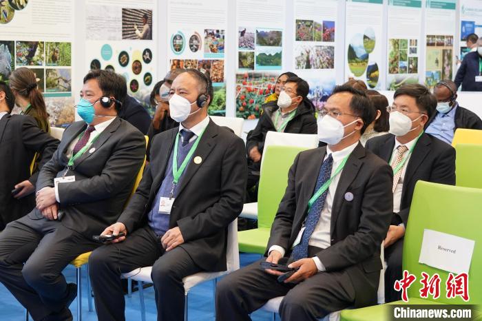 圖為極小種群物種和生物多樣性保護(hù)邊會(huì)現(xiàn)場(chǎng)?！≡颇鲜×謽I(yè)和草原局供圖