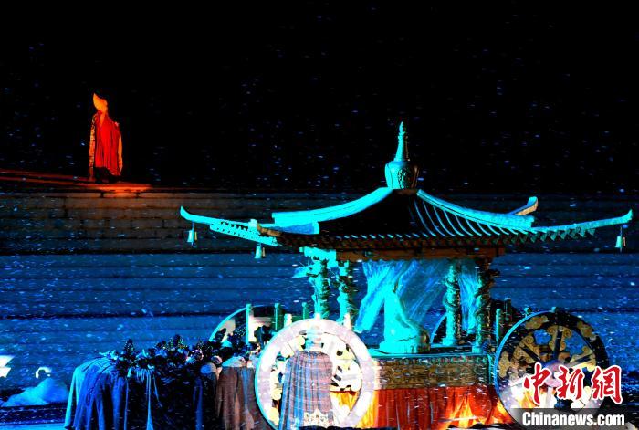 3月17日，西藏拉薩，《文成公主》大型史詩(shī)劇演出現(xiàn)場(chǎng)?！±盍?攝