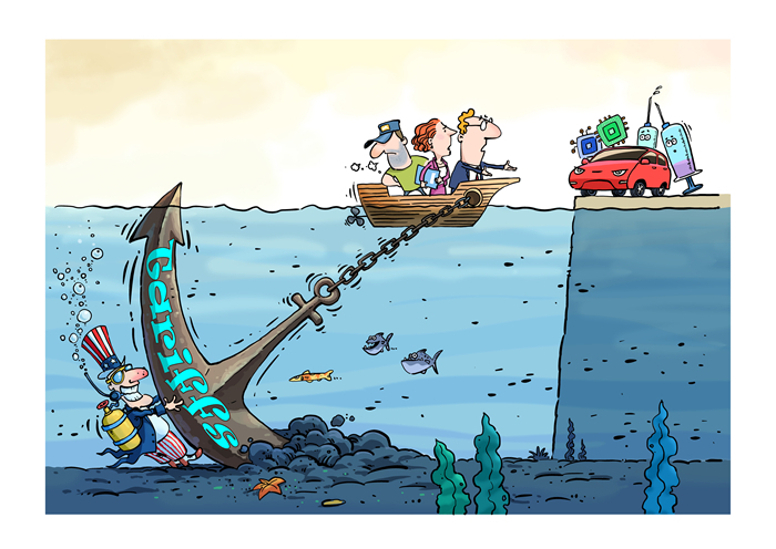 漫畫(huà)作者：馬宏亮（人民網(wǎng)版權(quán)圖片，未經(jīng)授權(quán)請(qǐng)勿轉(zhuǎn)載。）