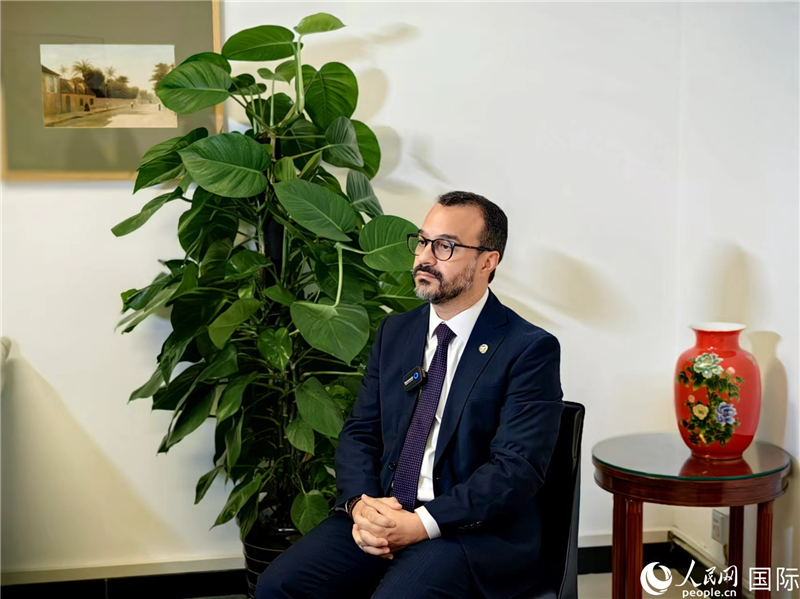 巴西文化部副部長卡西修斯·羅薩接受人民網(wǎng)專訪。人民網(wǎng)記者 符園園攝