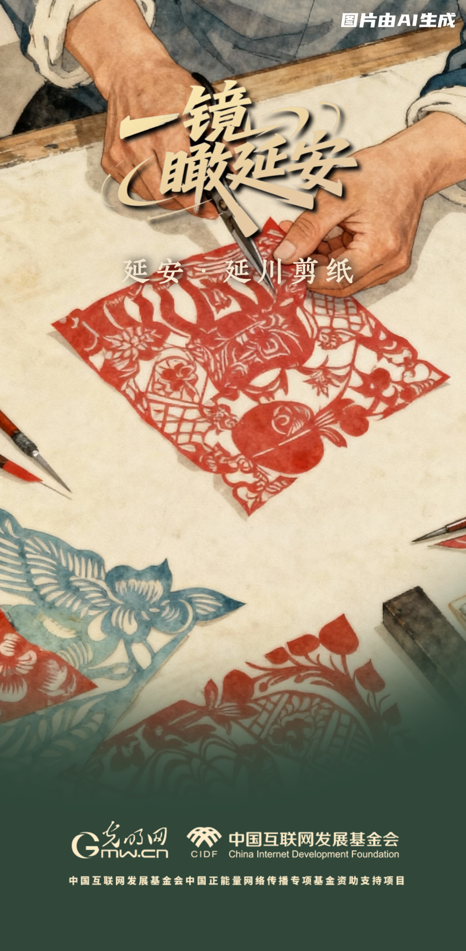 【一鏡瞰延安·AI海報】跟著這些非遺文化，感受老區(qū)風土人情