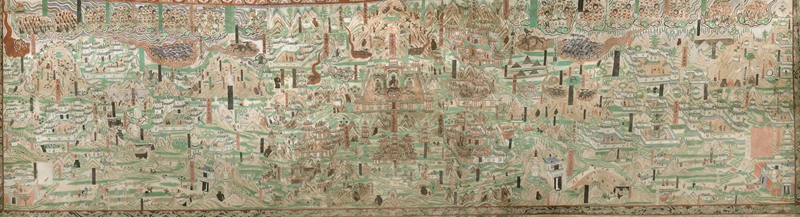 莫高窟第61窟五臺(tái)山圖。