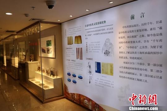 圖為甘肅中醫(yī)藥大學(xué)附屬醫(yī)院甘肅省道地藥材展區(qū)。甘肅中醫(yī)藥大學(xué)附屬醫(yī)院供圖