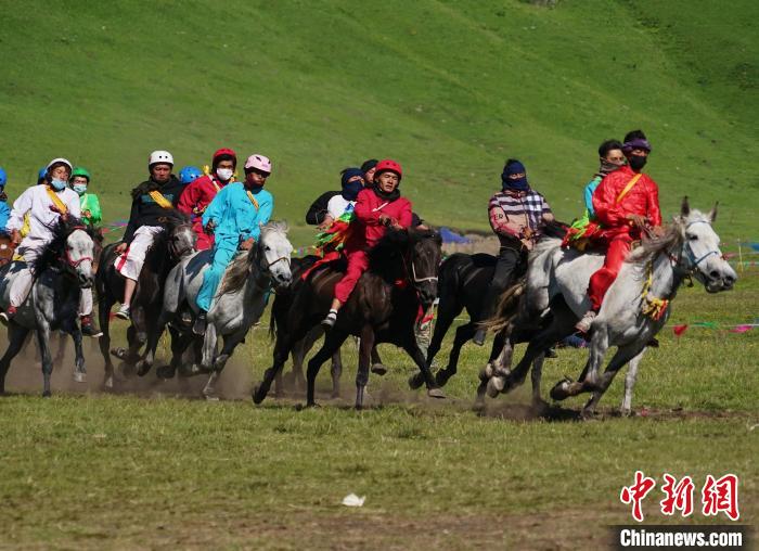 圖為選手進(jìn)行3000米賽馬比賽。　馬銘言 攝