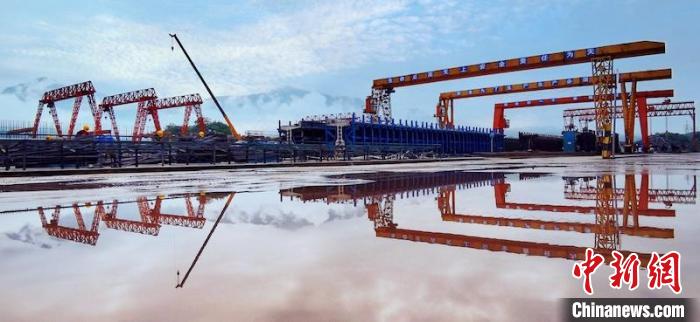 成蘭鐵路高原段T梁發(fā)運全部完成。　中鐵八局 供圖