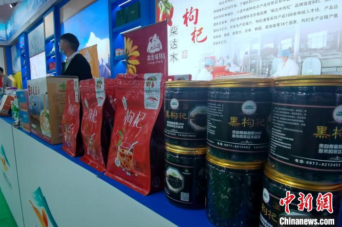 圖為柴達(dá)木枸杞參展。　李雋 攝