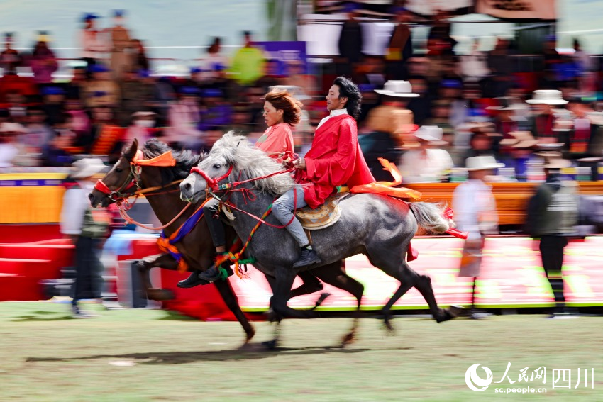 馬術(shù)表演現(xiàn)場(chǎng)。洛絨尼瑪攝