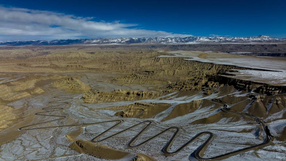 雪后扎達土林。金阿次仁攝