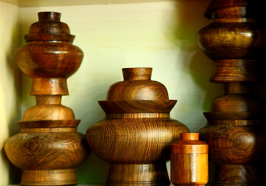 藏地木碗成品。