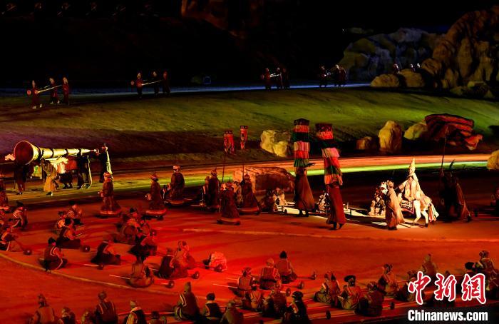 3月17日，西藏拉薩，《文成公主》大型史詩劇演出現(xiàn)場。　李林 攝