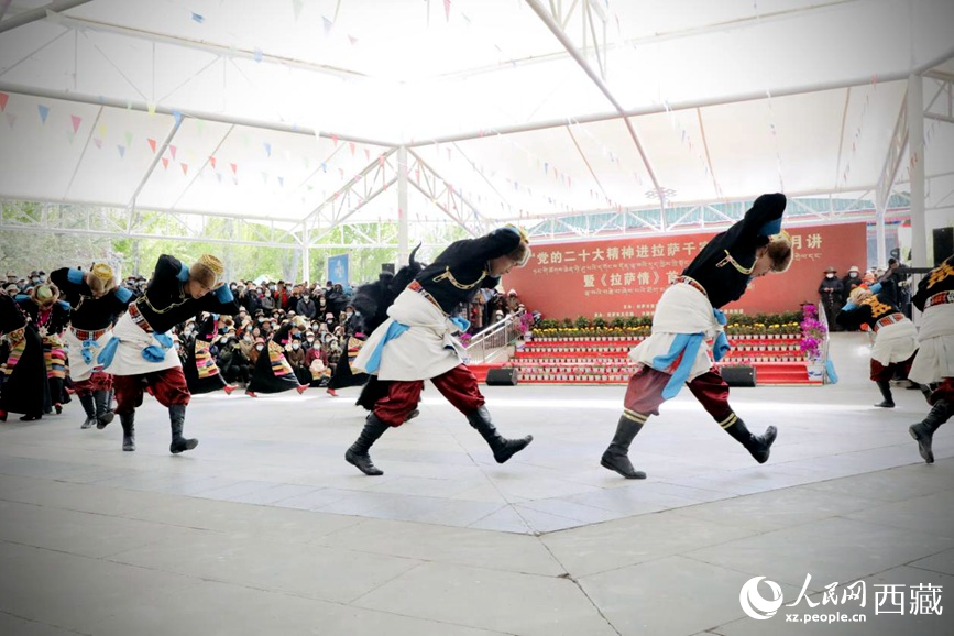 舞蹈《守望青稞》。人民網(wǎng) 次仁羅布攝