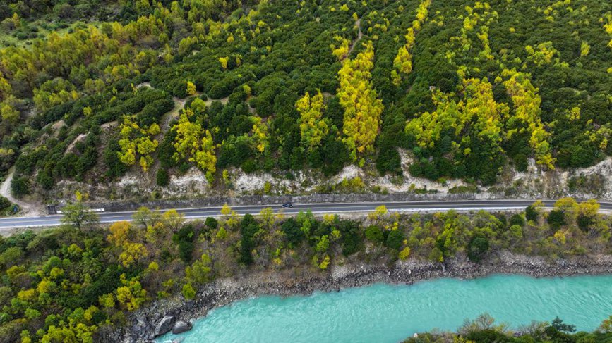 去往墨脫的路上，秋色正明。張澤坤攝